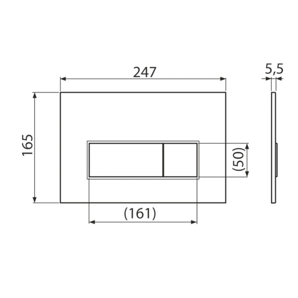 Кнопка смыва для инсталляции Alcadrain M57-G-M BRASS-мат (латунь матовая)