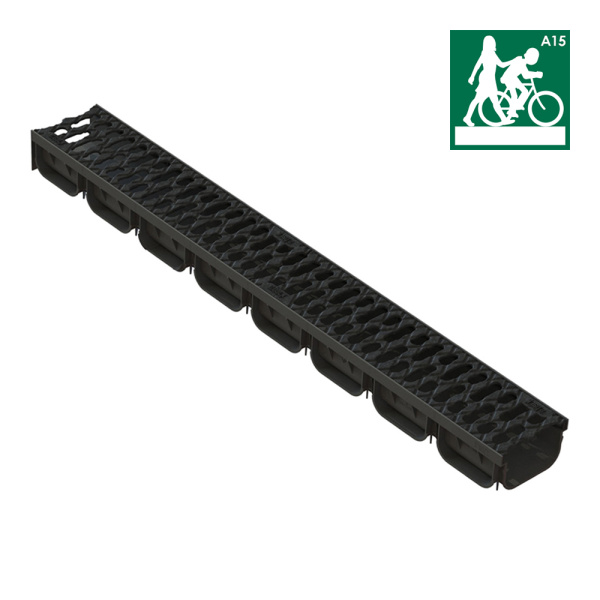 Лоток водоотводный с чугунной решеткой 1000 х 125 х 70 мм S'park2 DN100 Standartpark Лоток водоотводный с чугунной решеткой 1000 х 125 х 70 мм S'park2 DN100 Standartpark