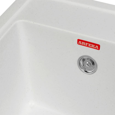 Мойка кухонная ARFEKA QUADRO белая из искусственного камня (565 х 500 х 200 мм)
