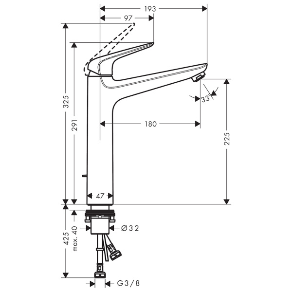 Смеситель для раковины Hansgrohe Novus 71123000
