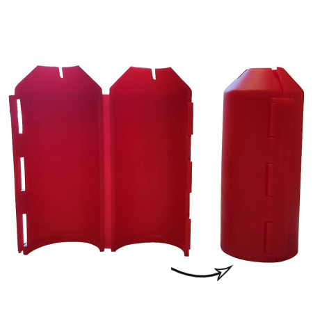 Втулка разборная защитная на теплоизоляцию для труб 16-20 мм красная, ЮстаПласт РБ