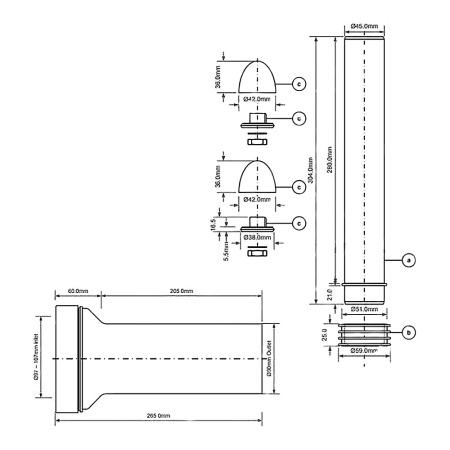 Комплект для инсталляции 250 мм McALPINE арт. FPKIT-2