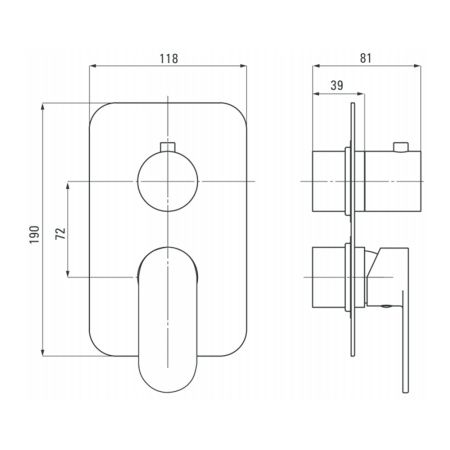 Накладка к боксу 3-функциональная Deante Alpinia Box BXY_0GAM хром