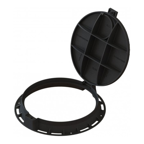 Люк чугунный тяжелый кл. С250 с запорным устройством с уплотняющей прокладкой Standartpark