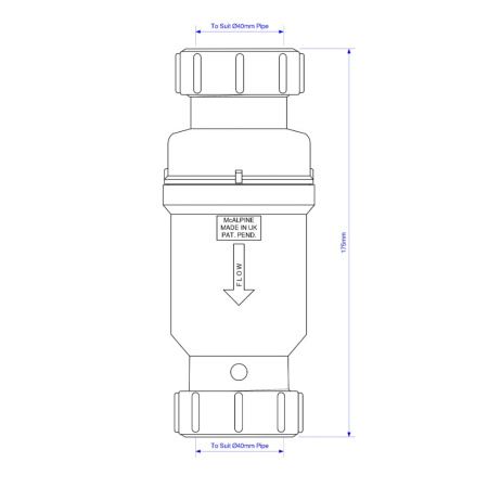 Сифон McAlpine MRNRV40C-PB с сухим затвором 40 мм