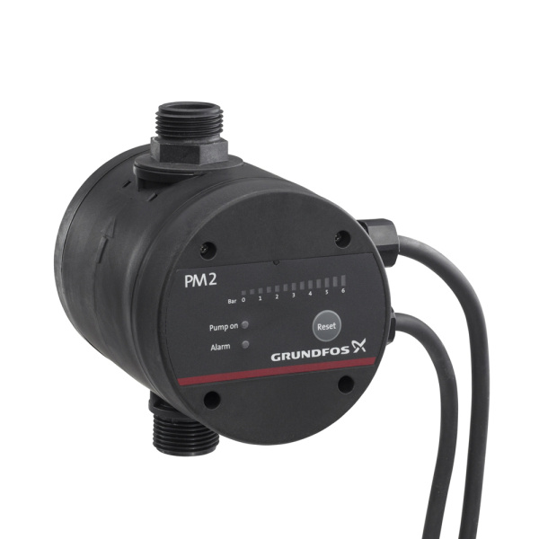 Реле давления с защитой от "сухого хода" насосов Grundfos PM 2 с индикацией давления