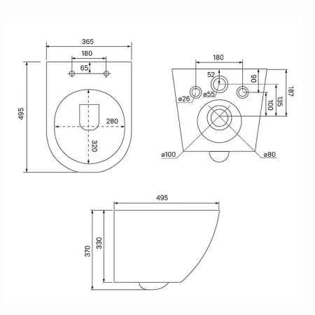 Инсталляция IDDIS Profix комплект с подвесным унитазом Blanco и кнопкой Unisteel