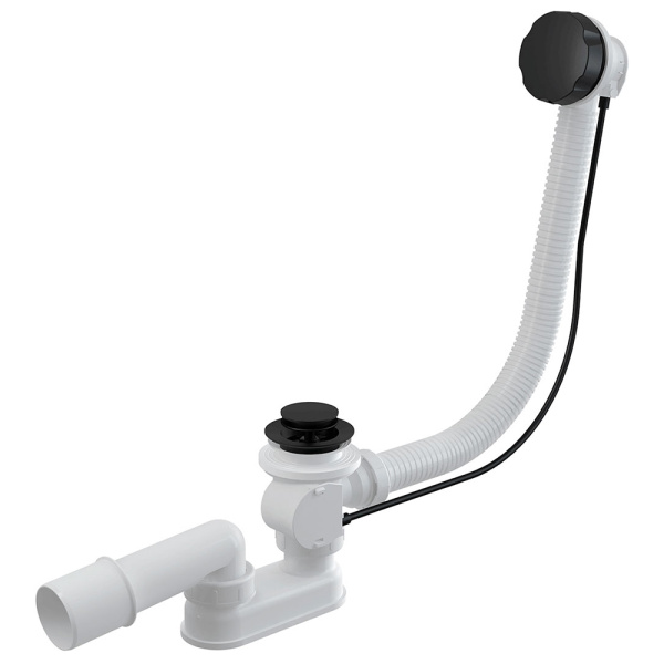 Сифон для ванны AlcaPlast A55BLACK черный, 57 см Сифон для ванны AlcaPlast A55BLACK черный, 57 см