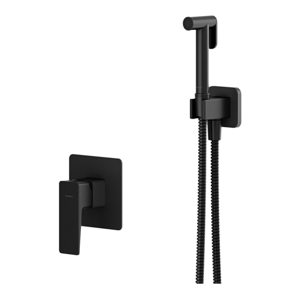 Душевая система для гигиенического душа скрытого монтажа Omnires Parma BLACK SYSPMBI1BL черная