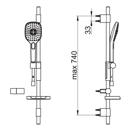 Душевой гарнитур Oras Hydractiva Style 433