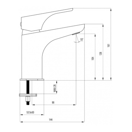 Смеситель для умывальника Deante Hiacynt BQH_W21M белый хром