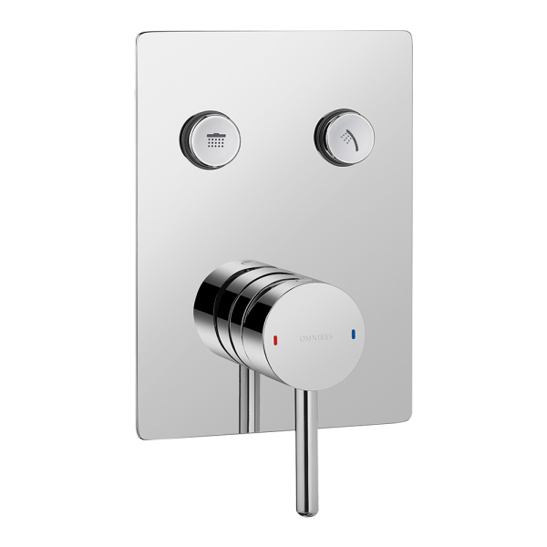 Смеситель для ванны скрытого монтажа Omnires Y Y1235/КCR