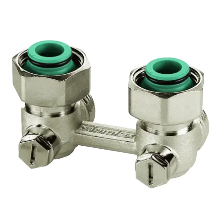 Арматура для двухтрубной системы угловой 3/4"НР x 3/4"ВР, Kermi