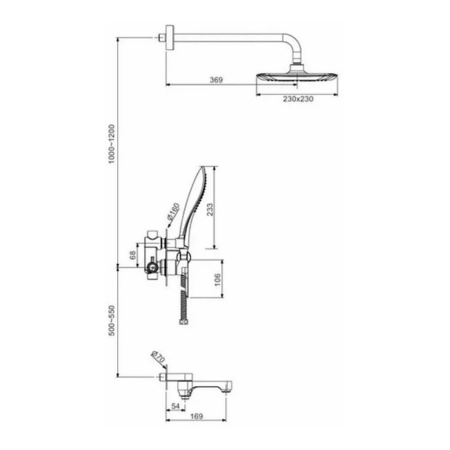 Душевая система Gappo Noar G7148-8 белый хром