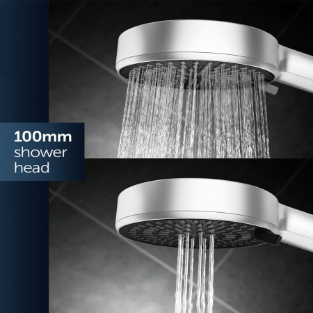 Душевая система скрытого монтажа Ideal Standard Ceraline Black 6 в 1, чёрный (верхний душ 300 мм)
