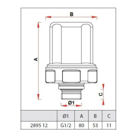 Компенсатор гидроударов 1/2"НР 50 bar FAR