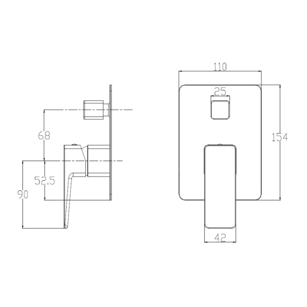 Душевая система скрытого монтажа Omnires Parma BIA/CHR SYSPM16ACRВ белый хром