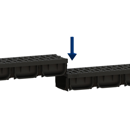 Комплект водоотводный пластиковый с решеткой 1000 х 125 х 70 мм S'park2 DN100 Standartpark