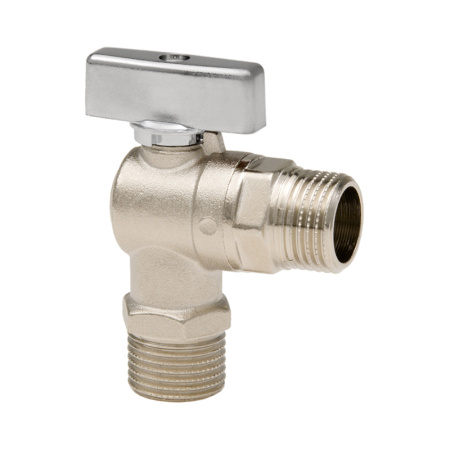 Кран шаровой угловой 1/2"НР х 1/2"НР Fornara (ручка металл)