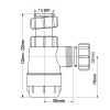 Полусифон для умывальника McALPINE 1 1/4" х 32 мм без выпуска