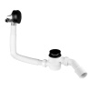 Сифон для ванны McALPINE HCN2600CC-15MM-MB чёрный, с наполнением через перелив