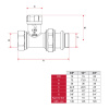 Запорный клапан для радиатора прямой с уплотнительным кольцом 1/2" Itap 296 S