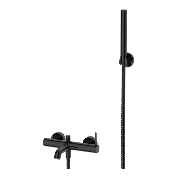 Смеситель для ванны с душевым набором Omnires Y BLACK Y1231BL черный