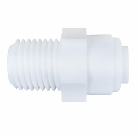 Фитинг прямой переходник 1/4" НР х 1/4" резьба-трубка Гейзер