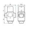Термостатический смесительный клапан 1 1/4"НР (35-60°С) ATM 883 Afriso