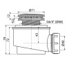 Сифон для душевого поддона DN50 Alcaplast A47CR-50, хром