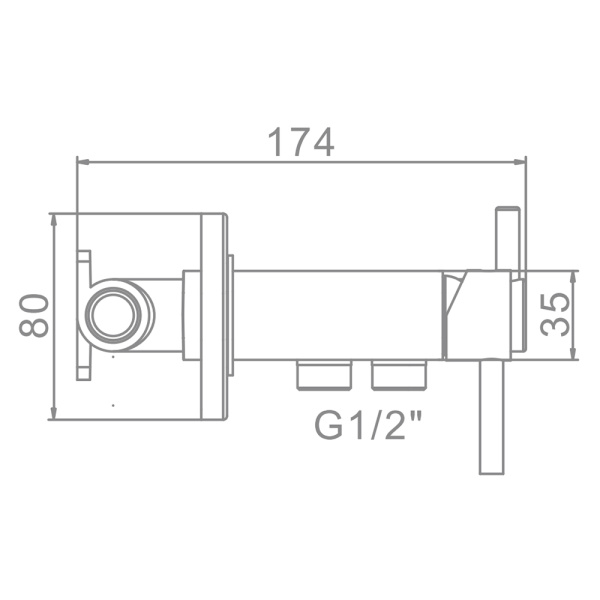 Смеситель для гигиенического душа Ledeme L5398-1 встраиваемый хром