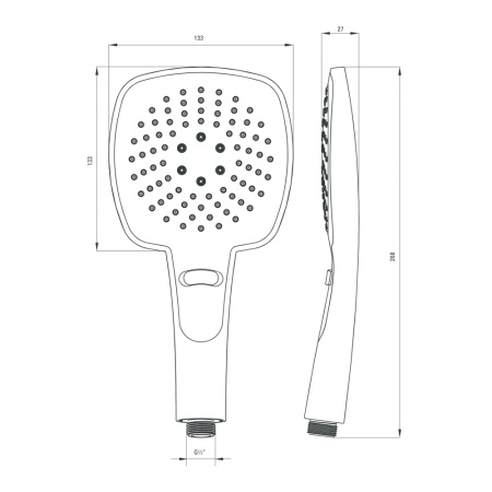 Душевая лейка Deante Mango NCV_051S хром