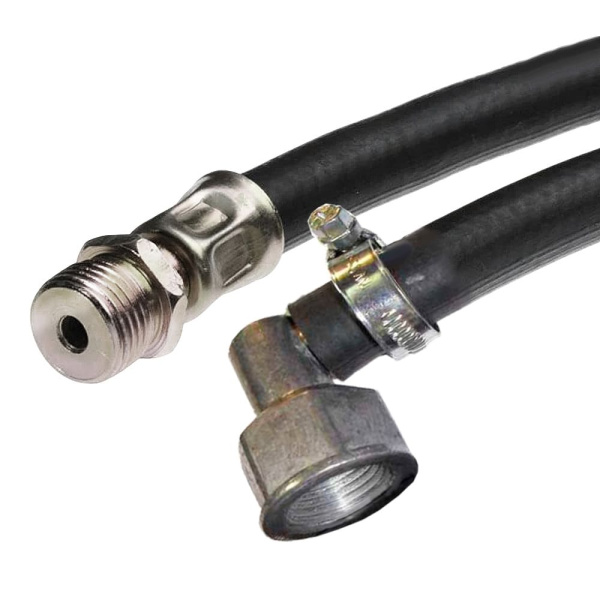 Шланг газовый угловой резиновый 200 см гайка 1/2" (угол 90°) х штуцер 1/2", ТАиМ