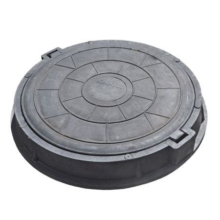 Люк канализационный средний 6 т чёрный, Стандартпарк