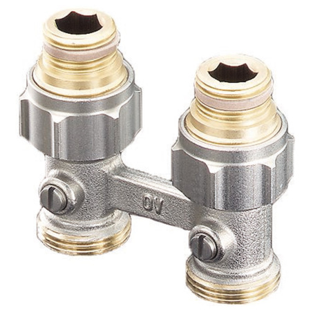 Узел запорно-присоединительный прямой 1/2" НР x 3/4" НР Oventrop Multiflex F