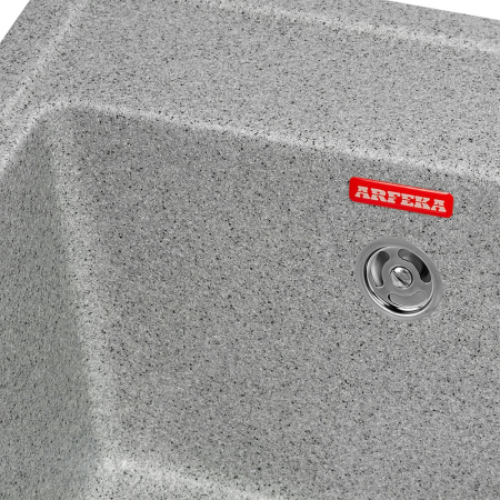 Мойка кухонная ARFEKA QUADRO тёмно-серая из искусственного камня (565 х 500 х 200 мм)