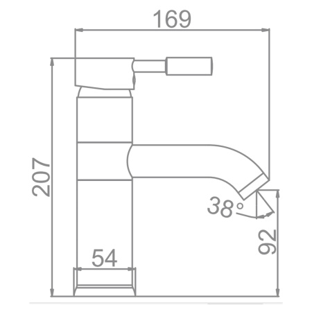 Смеситель для умывальника Ledeme L1052 хром