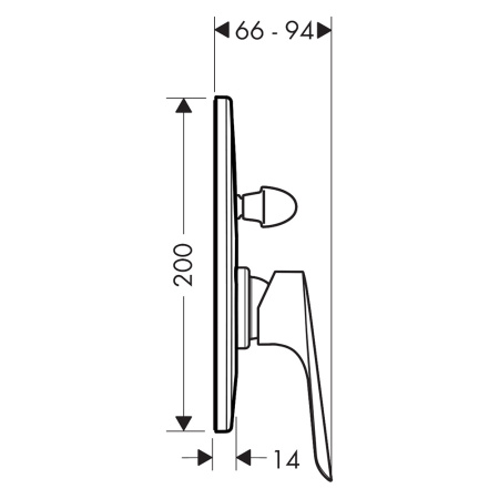 Смеситель для ванны Hansgrohe Logis E 71408000