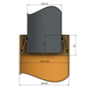 Восстановитель раструба 160 x 110 мм переходной Burke (оранжевый)