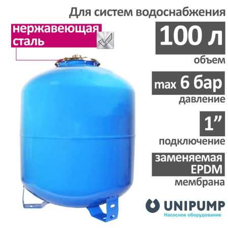 Гидроаккумулятор UNIPUMP (100 л.) вертикальный