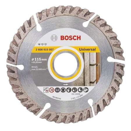 Диск алмазный отрезной 115 х 22,2 мм BOSCH Turbo Standard for Universal
