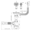 Сифон для мойки 3 1/2" х 40 мм с гибким переливом и гибкой трубой 40х40/50 мм АНИПласт Грот