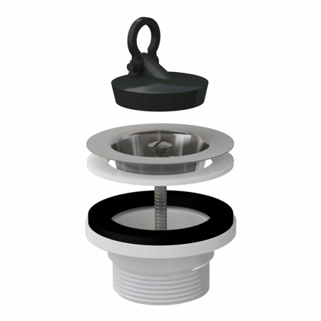 Донный клапан для мойки 6/4" Alcaplast A33 с нержавеющей решеткой DN70
