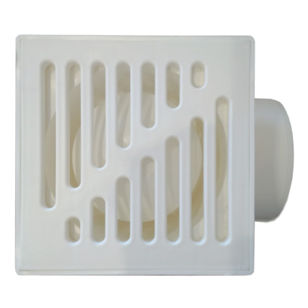 Трап для душа угловой c пластиковой решёткой 150х150 мм Good Work DN 110, белый