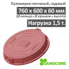 Люк садовый канализационный 1.5 т Сандкор красный