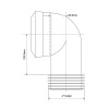 Колено для унитаза 90° х 110 мм гибкое с манжетой McALPINE MAC8-EXS
