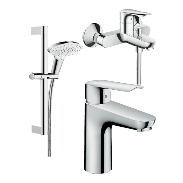 Набор смесителей для ванны, умывальника, душа Hansgrohe SetLogisE100C