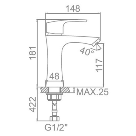 Смеситель для раковины Ledeme L71001