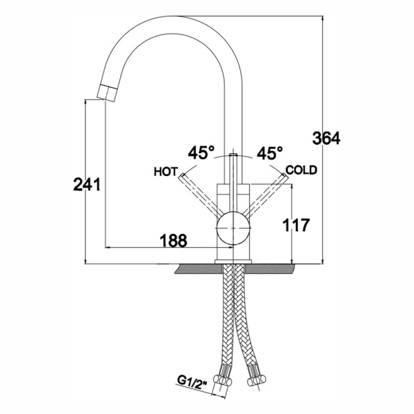 Смеситель для кухни Kaiser Merkur