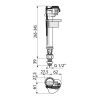 Впускной клапан нижний Alcaplast A18 1/2" с металлической резьбой для керамических бачков